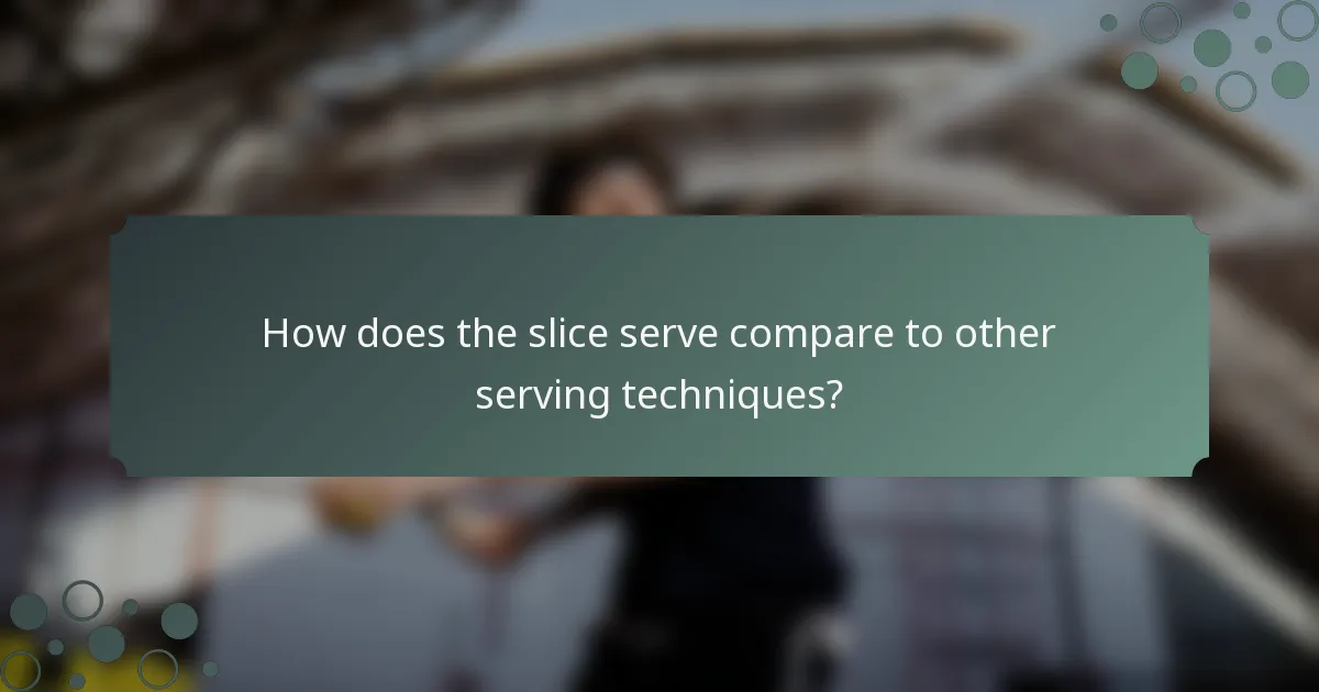 How does the slice serve compare to other serving techniques?